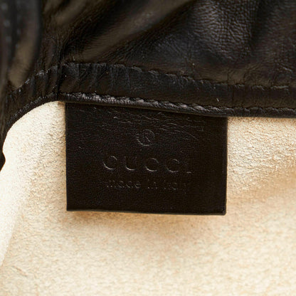 Gucci Logo Drawstring Leather Backpack