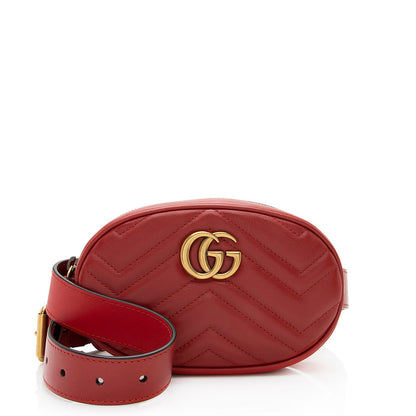 Gucci Matelasse Leather GG Marmont Belt Bag - Size 34 / 85