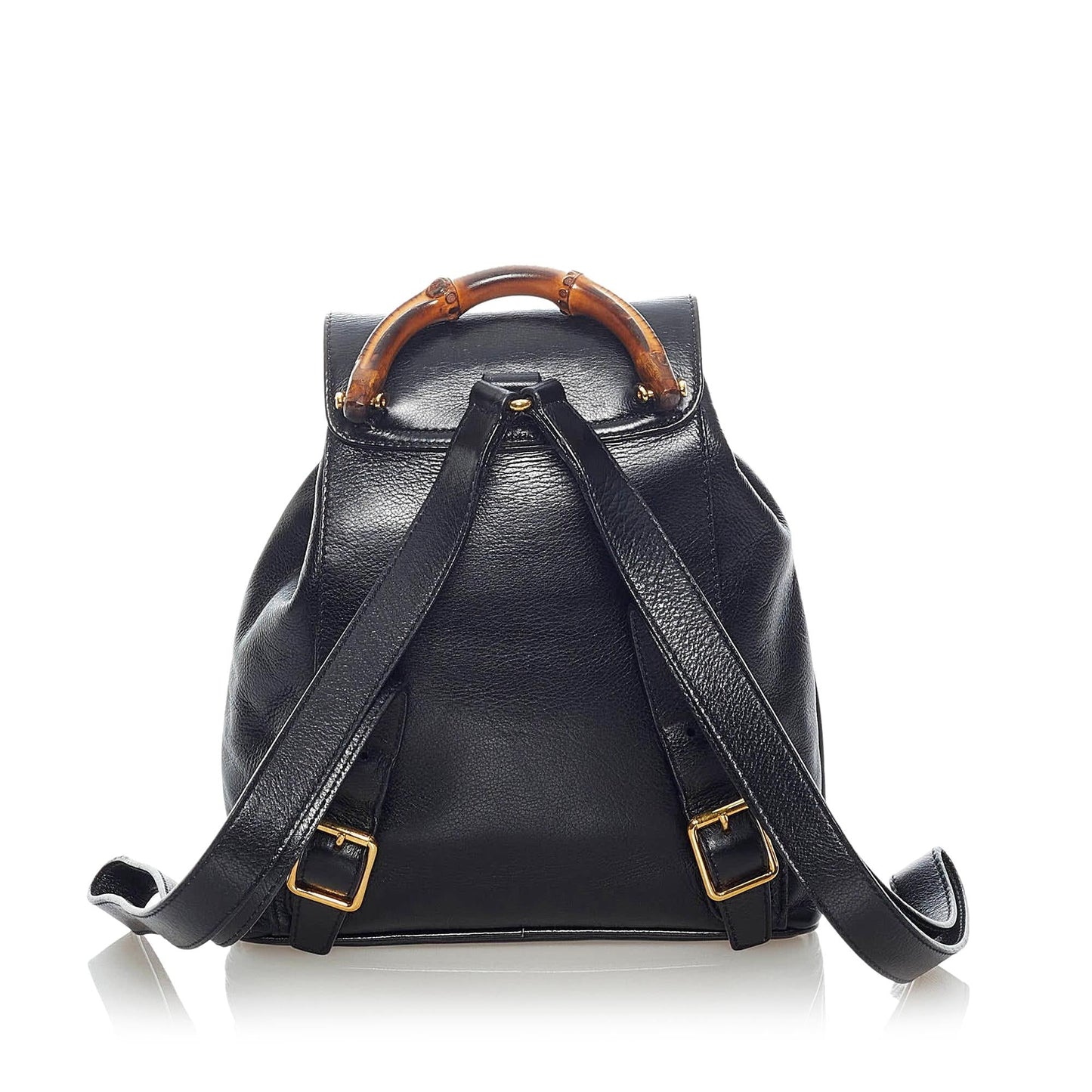 Gucci Mini Bamboo Drawstring Leather Backpack