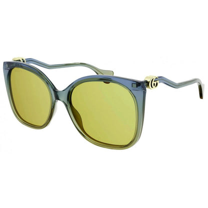 Gucci Rectangle-Frame Acetate / Acetate Sunglasses GG1010S-003 Women's