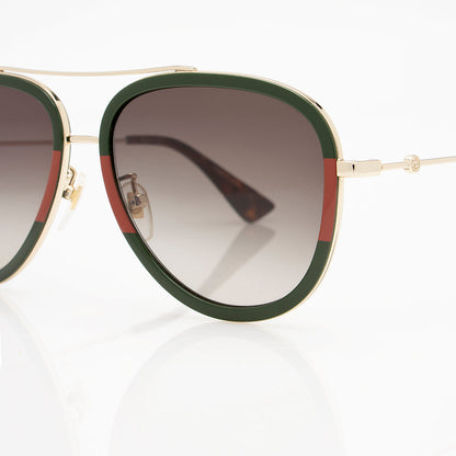 Gucci Web Aviator Sunglasses