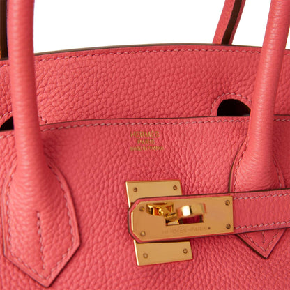 Pre-owned Hermes Birkin 30 Rose Lipstick Togo Gold Hardware