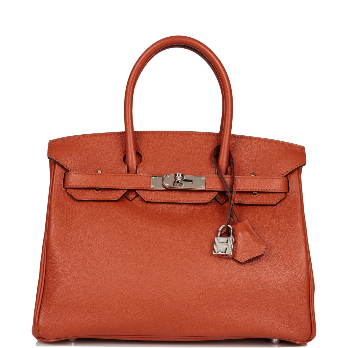 Pre-owned Hermes Birkin 30 Cuivre Novillo Palladium Hardware