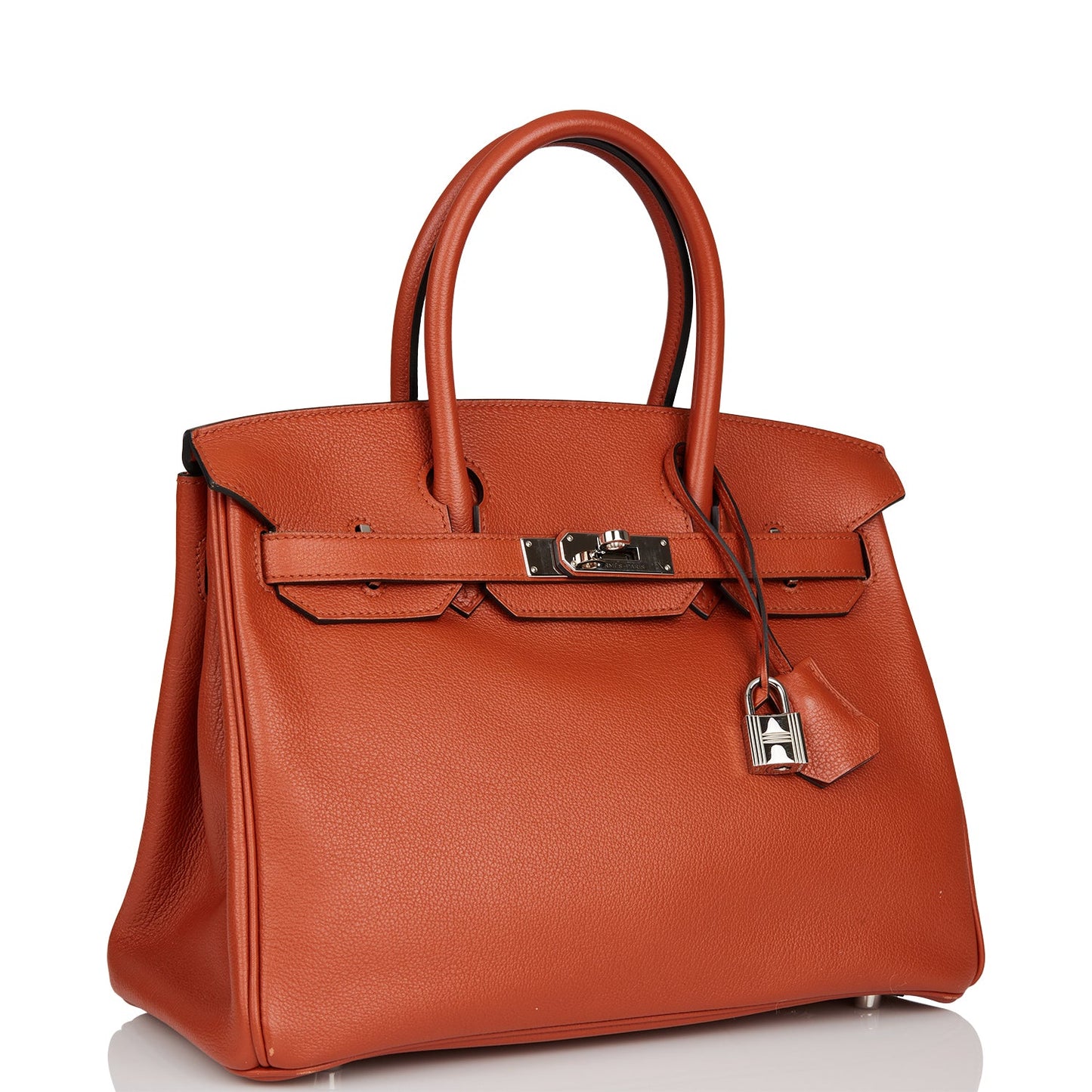 Pre-owned Hermes Birkin 30 Cuivre Novillo Palladium Hardware