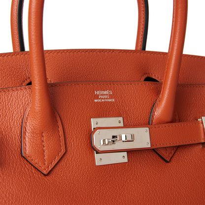 Pre-owned Hermes Birkin 30 Cuivre Novillo Palladium Hardware