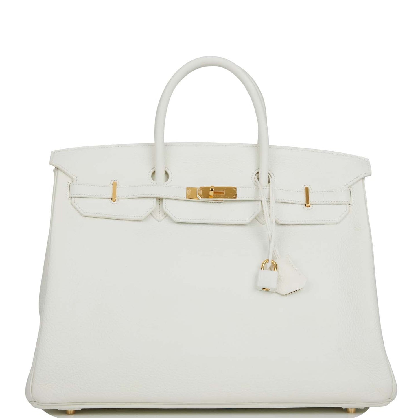 Pre-owned Hermes Special Order (HSS) Birkin 40 White Verso Togo Gold Hardware