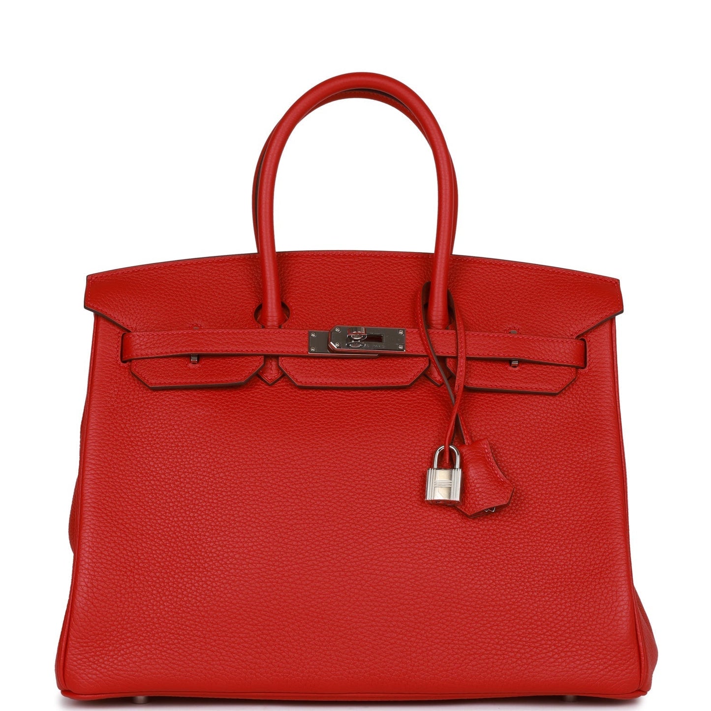 Pre-owned Hermes Birkin 35 Rouge de Coeur Togo Palladium Hardware