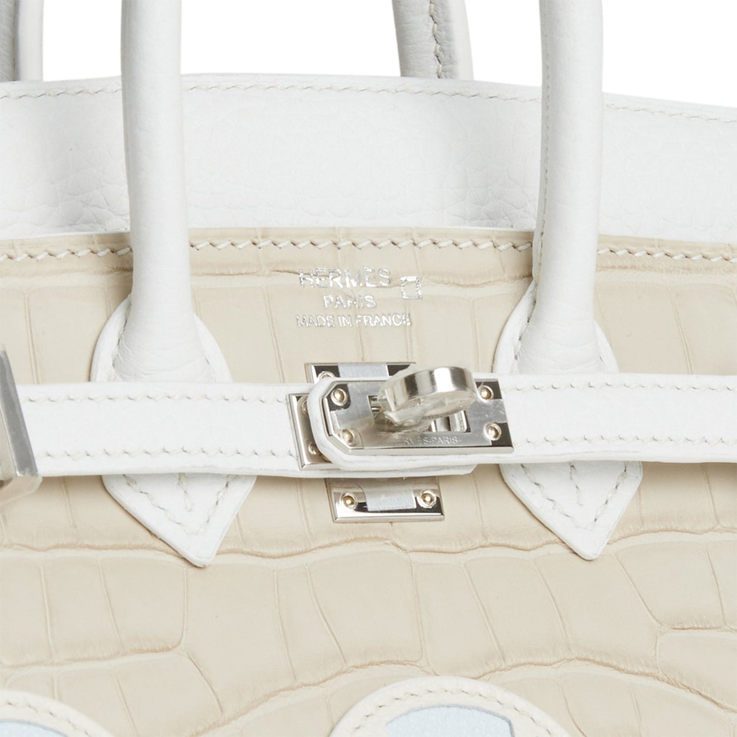 Hermes Sac Faubourg Birkin 20 White Matte Alligator Palladium Hardware