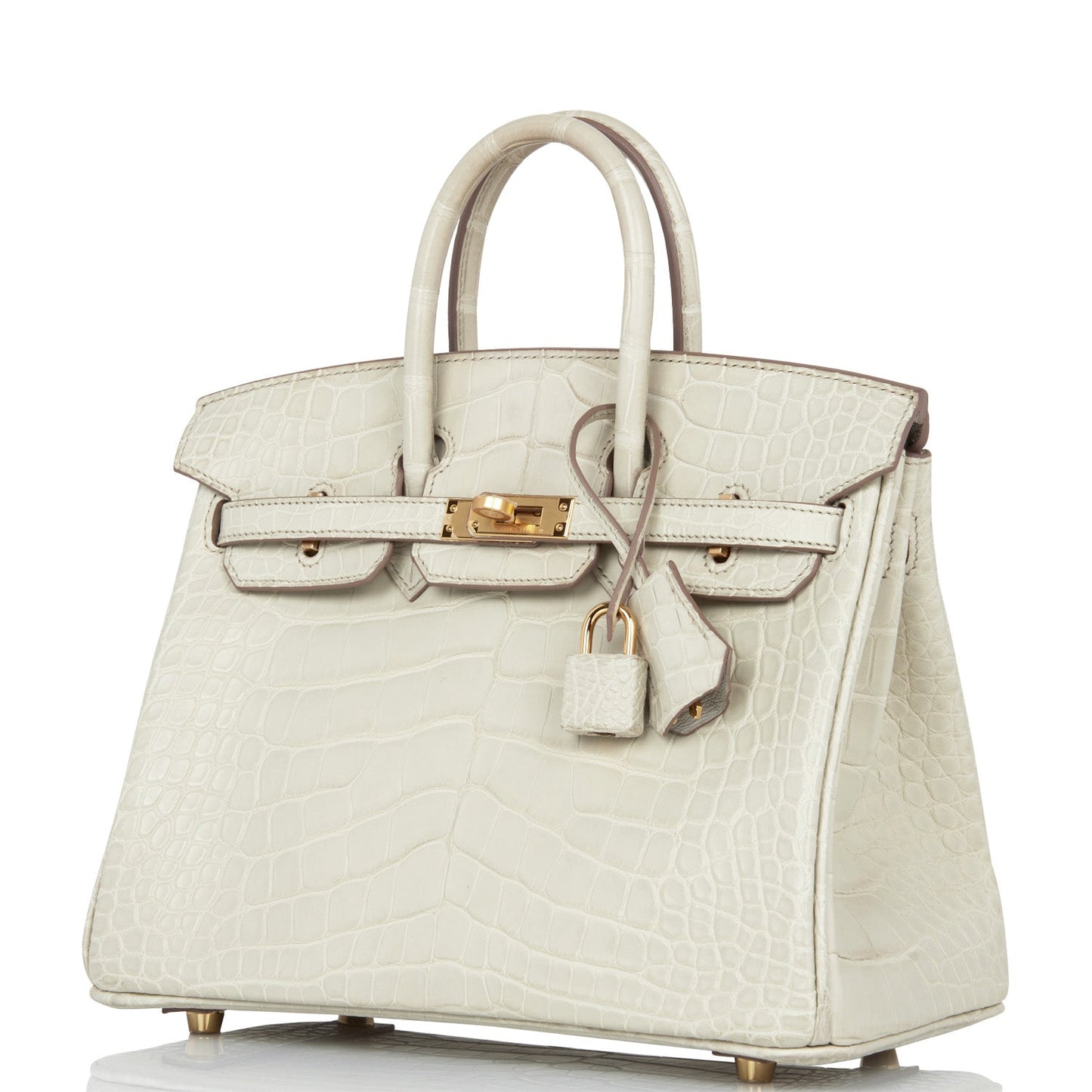 Hermes Birkin 25 Beton Matte Alligator Gold Hardware