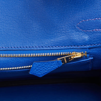 Hermes Birkin 25 Bleu Royal Togo Gold Hardware