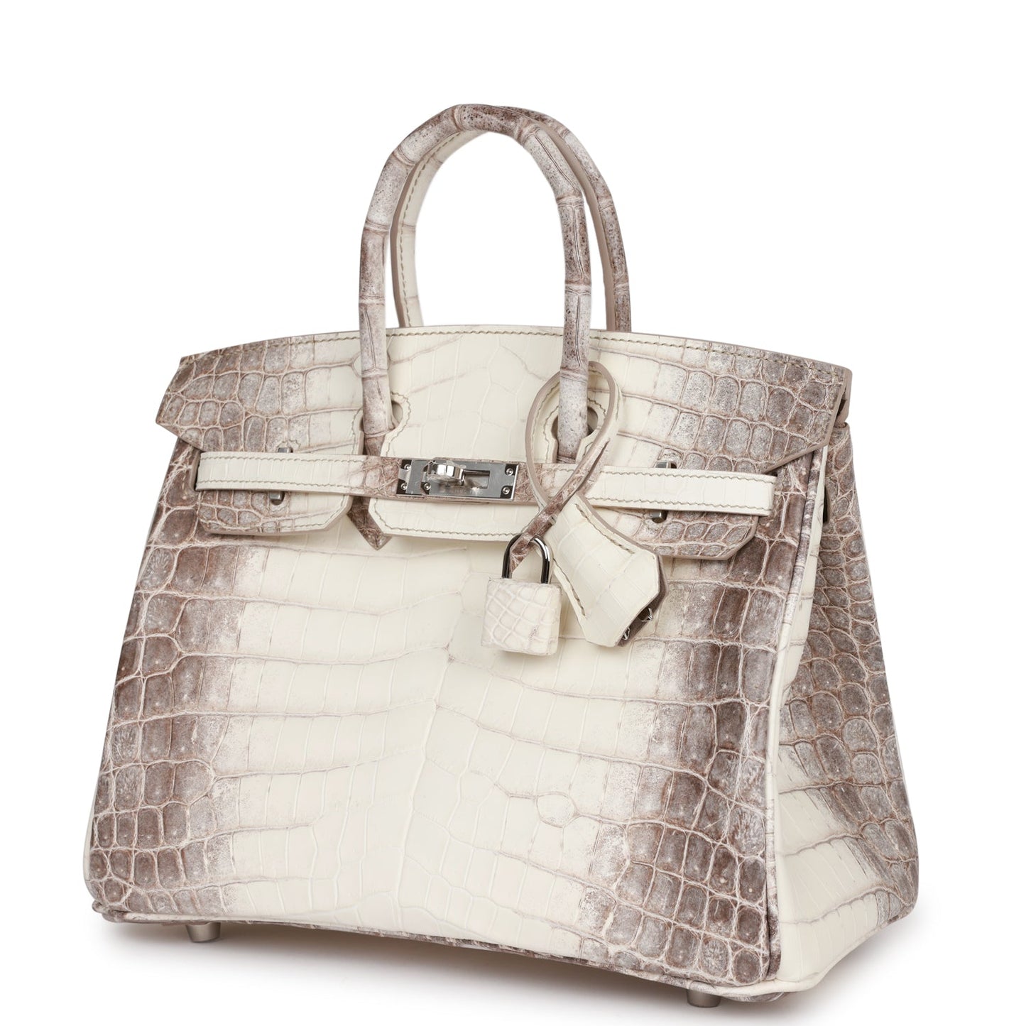 Hermes Birkin 25 Himalaya Niloticus Crocodile Palladium Hardware