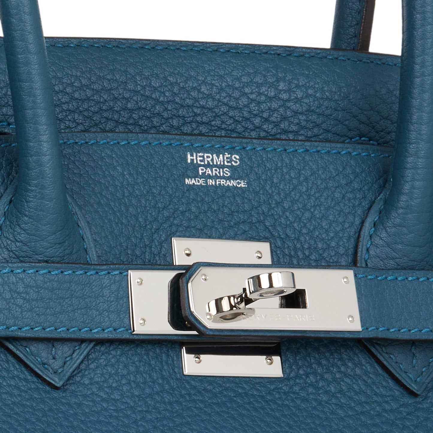 Pre-owned Hermes Birkin 30 Colvert Togo Palladium Hardware