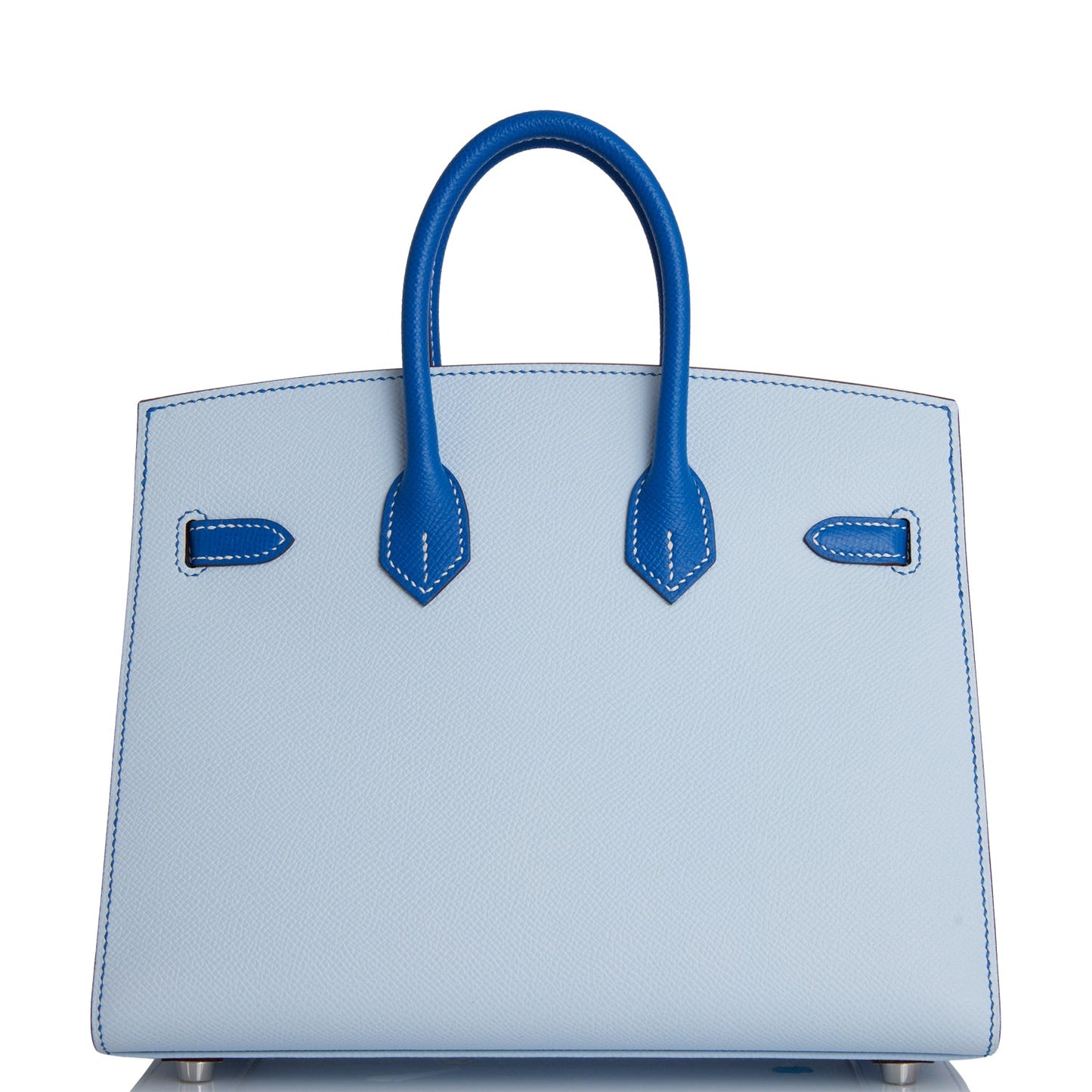 Hermes Special Order (HSS) Birkin Sellier 25 Bleu Brume and Bleu Zellige Epsom Brushed Palladium Hardware