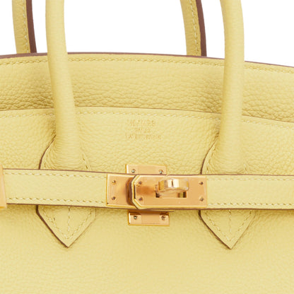 Hermes Birkin 25 Jaune Poussin Togo Gold Hardware