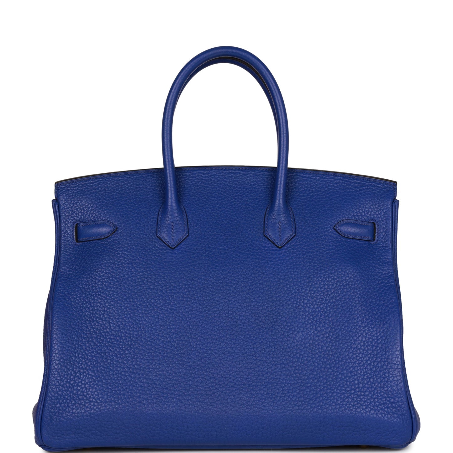 Pre-owned Hermes Special Order (HSS) Birkin 35 Bleu Electric Verso Clemence Gold Hardware