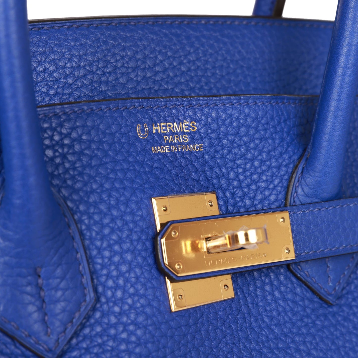 Pre-owned Hermes Special Order (HSS) Birkin 35 Bleu Electric Verso Clemence Gold Hardware