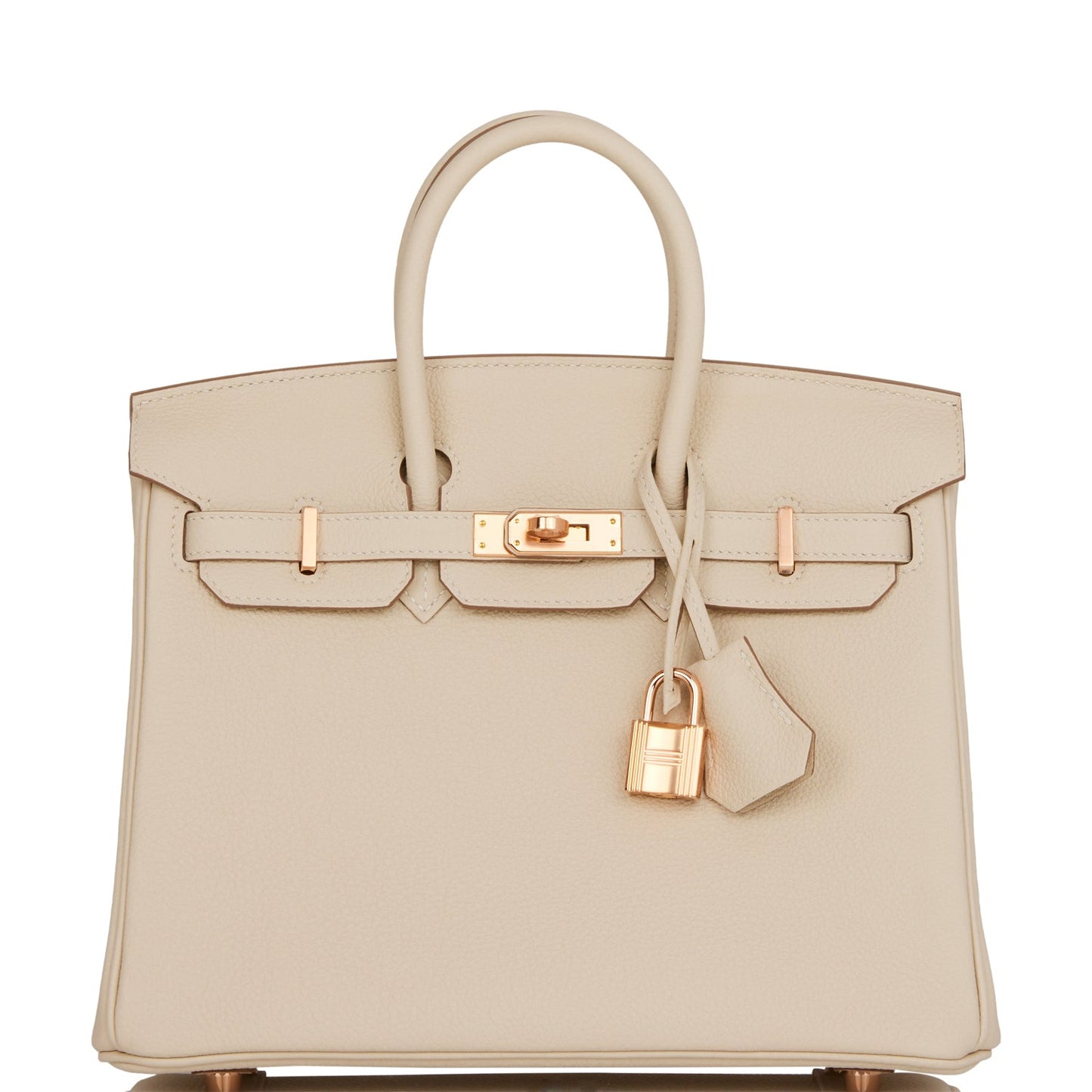 Hermes Birkin 25 Craie Togo Rose Gold Hardware