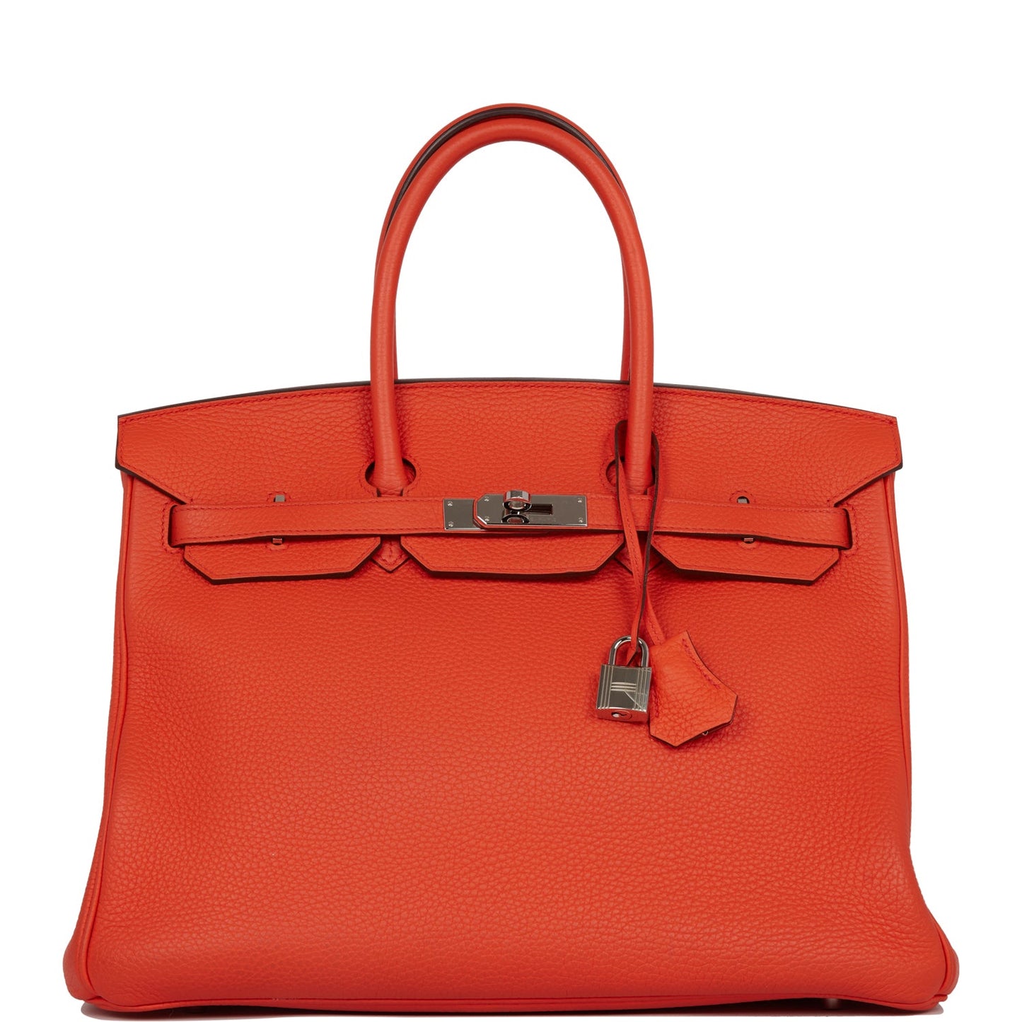 Pre-owned Hermes Birkin 35 Capucine Togo Palladium Hardware