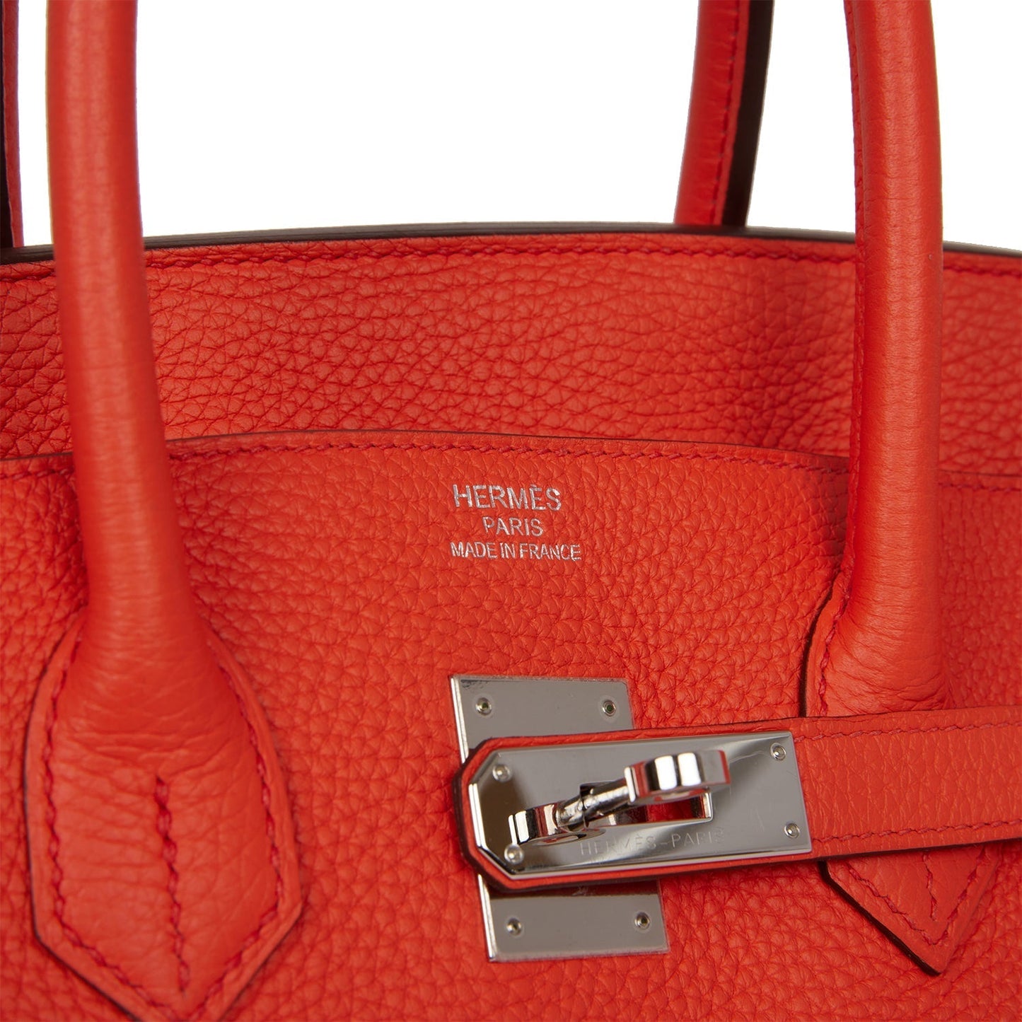 Pre-owned Hermes Birkin 35 Capucine Togo Palladium Hardware