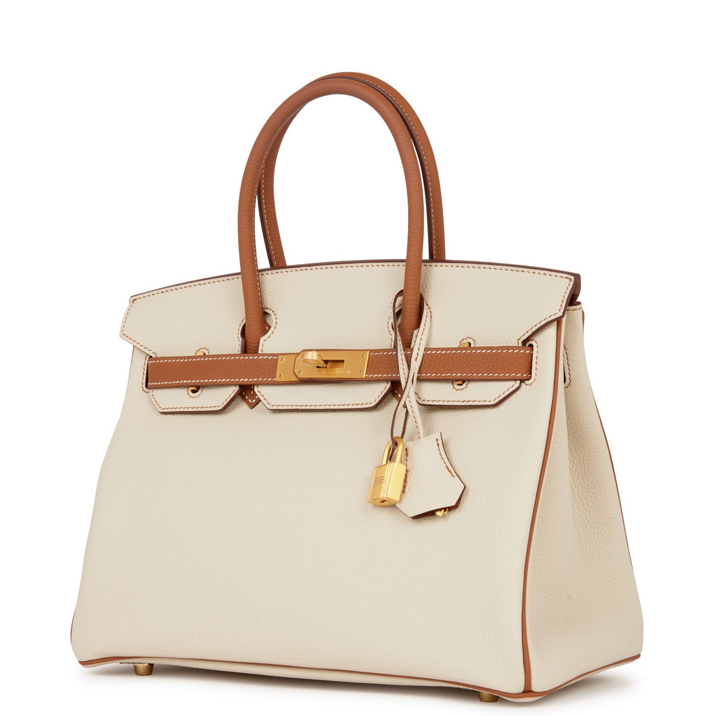 Hermes Special Order (HSS) Birkin 30 Craie and Gold Togo Brushed Gold Hardware