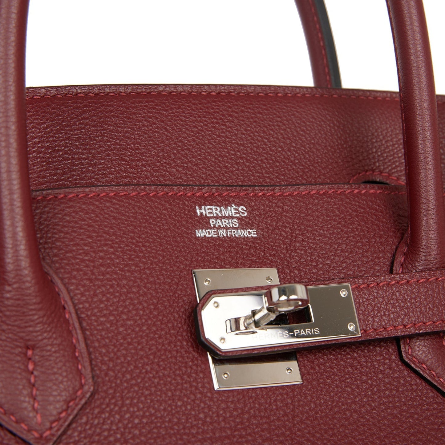 Pre-owned Hermes Birkin 40 Rouge H Togo Palladium Hardware