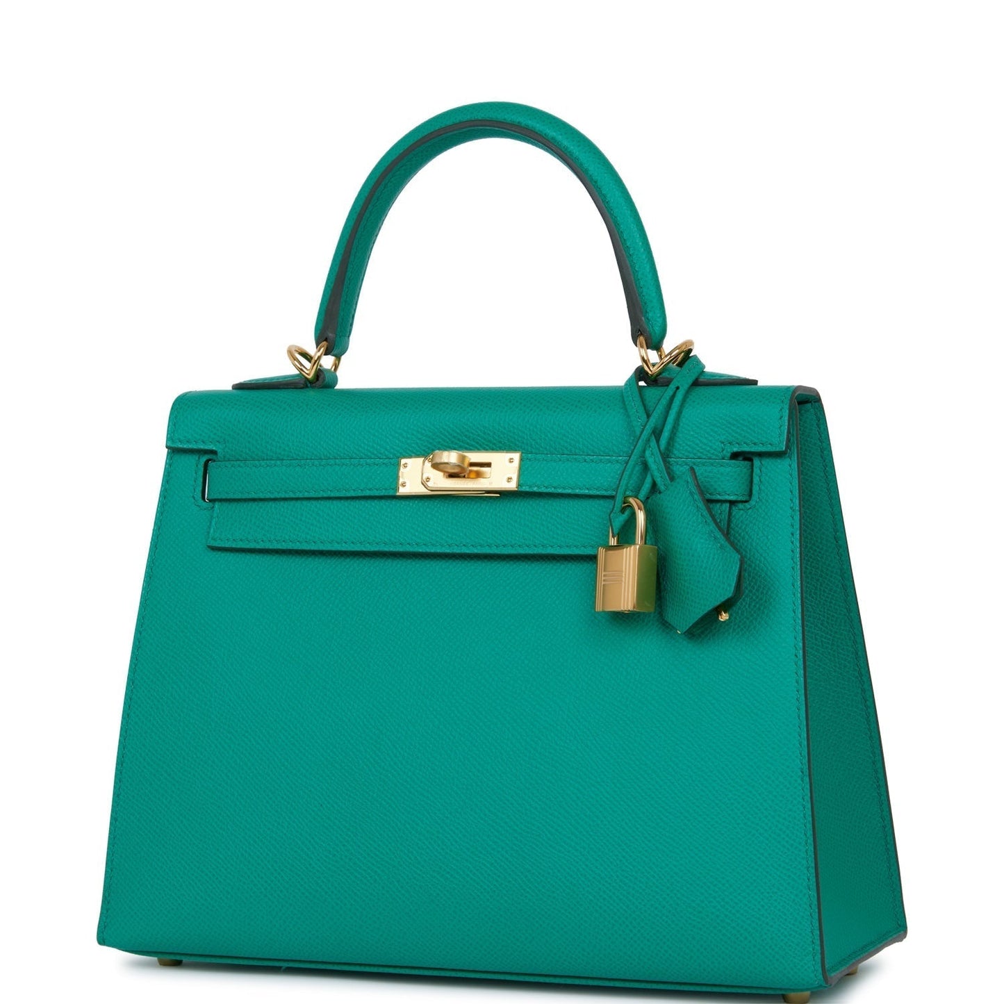 Hermes Kelly Sellier 25 Vert Jade Epsom Gold Hardware