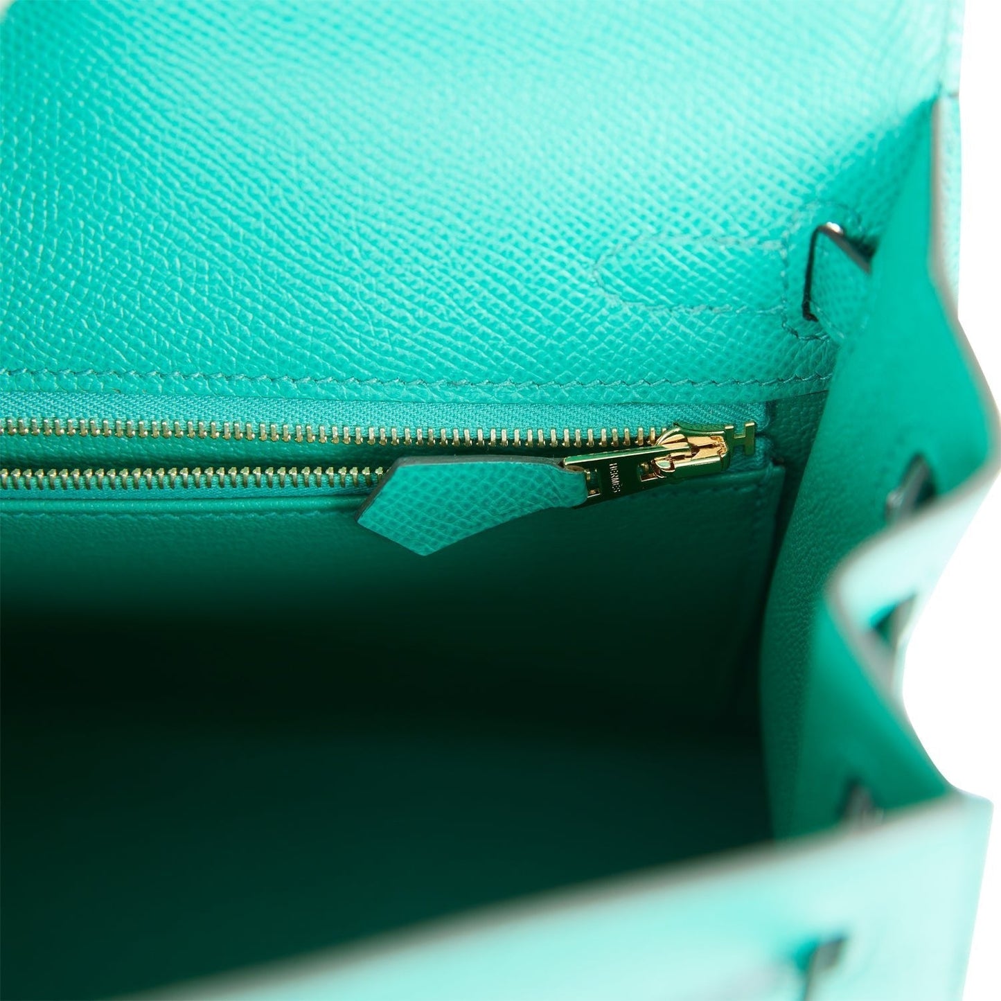 Hermes Kelly Sellier 25 Vert Jade Epsom Gold Hardware