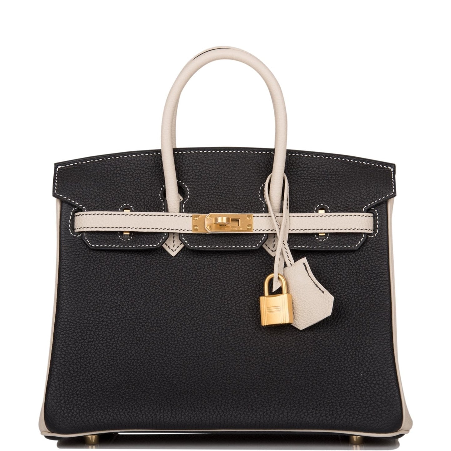 Hermes Special Order (HSS) Birkin 25 Black and Craie Togo Brushed Gold Hardware - Payment 1 for VG