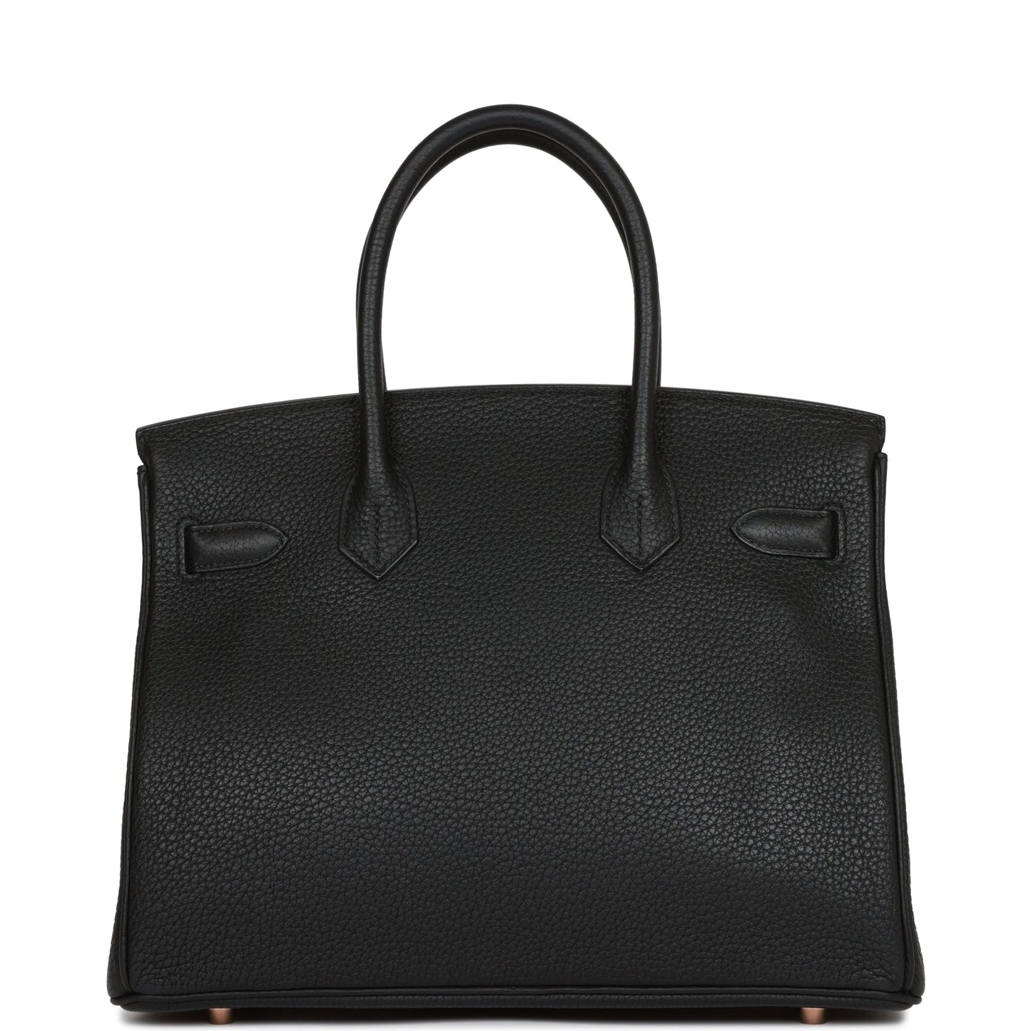 Pre-owned Hermes Birkin 30 Black Togo Rose Gold Hardware