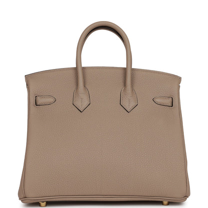 Hermes Birkin 25 Gris Tourterelle Togo Gold Hardware