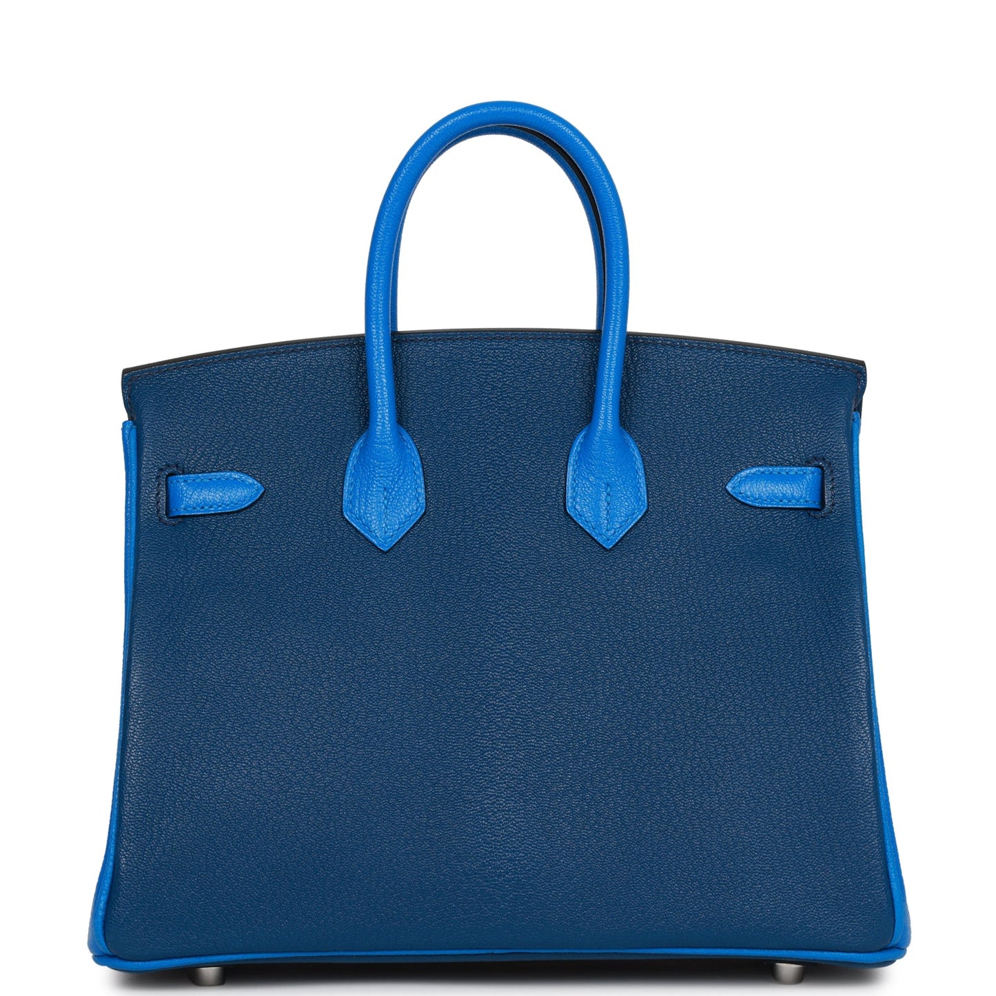 Hermes Special Order (HSS) Birkin 25 Bleu Hydra and Bleu Saphir Chèvre Brushed Palladium Hardware