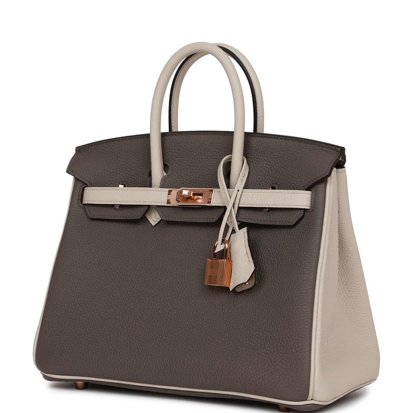 Hermes Special Order (HSS) Birkin 25 Etain and Beton Togo Rose Gold Hardware