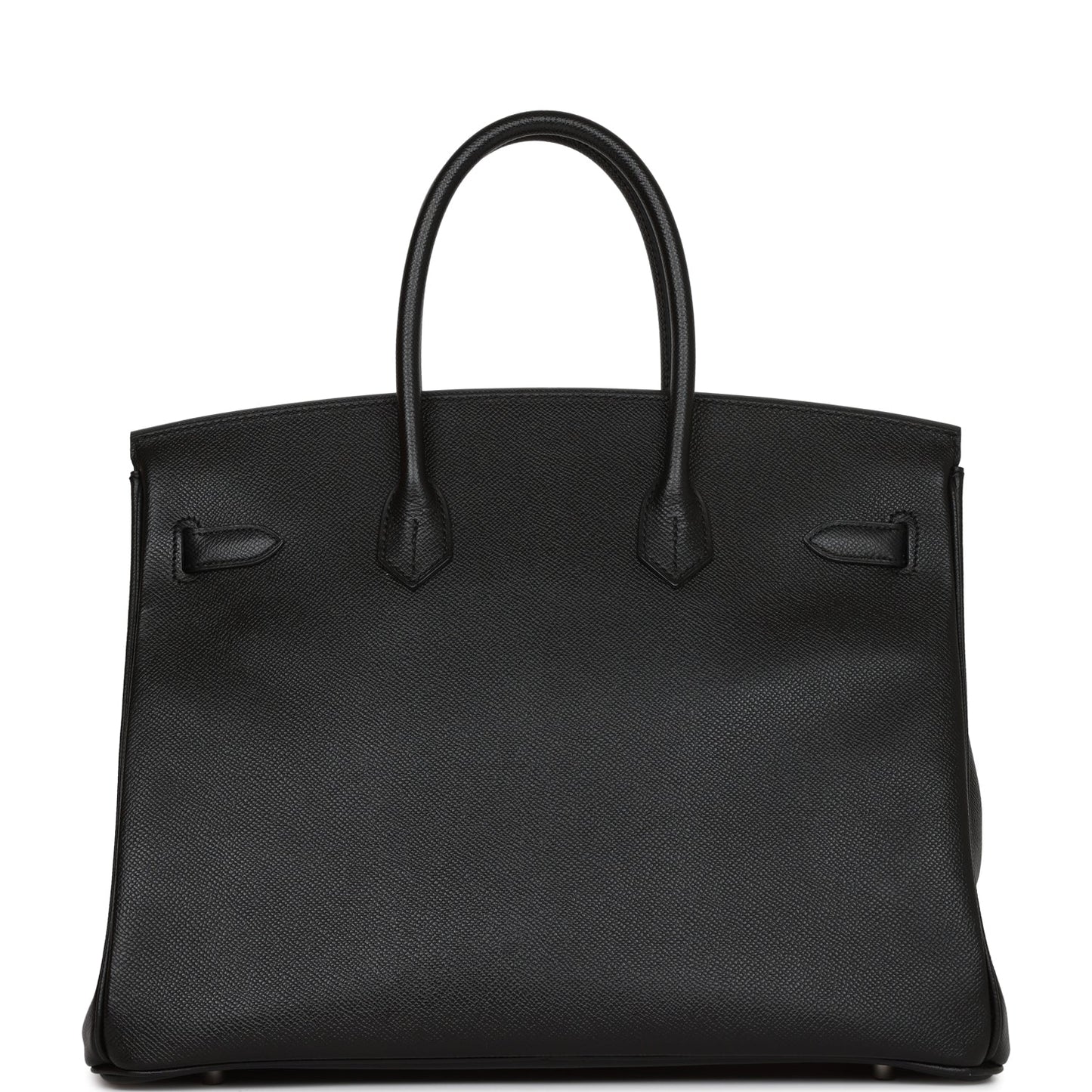 Pre-owned Hermes Birkin 35 Black Epsom Palladium Hardware