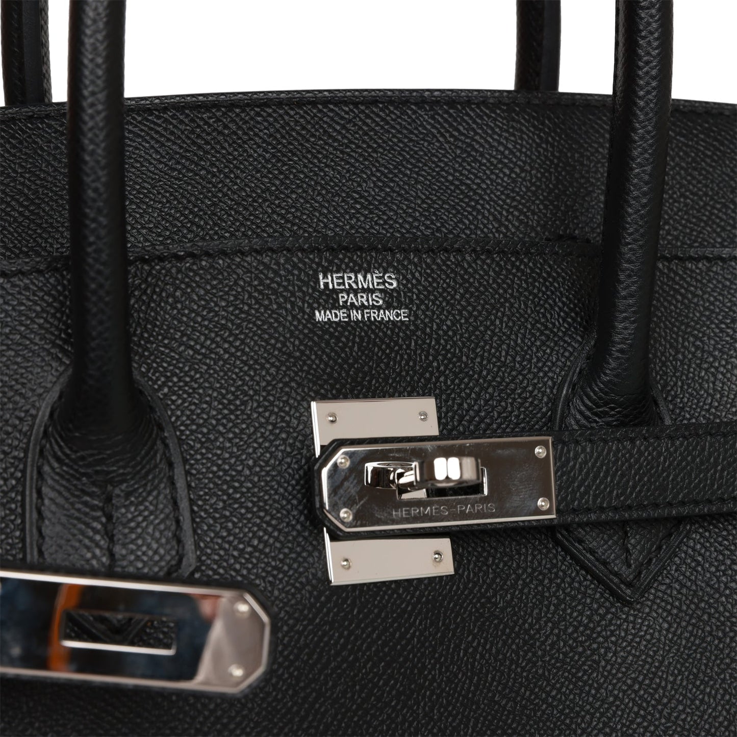 Pre-owned Hermes Birkin 35 Black Epsom Palladium Hardware