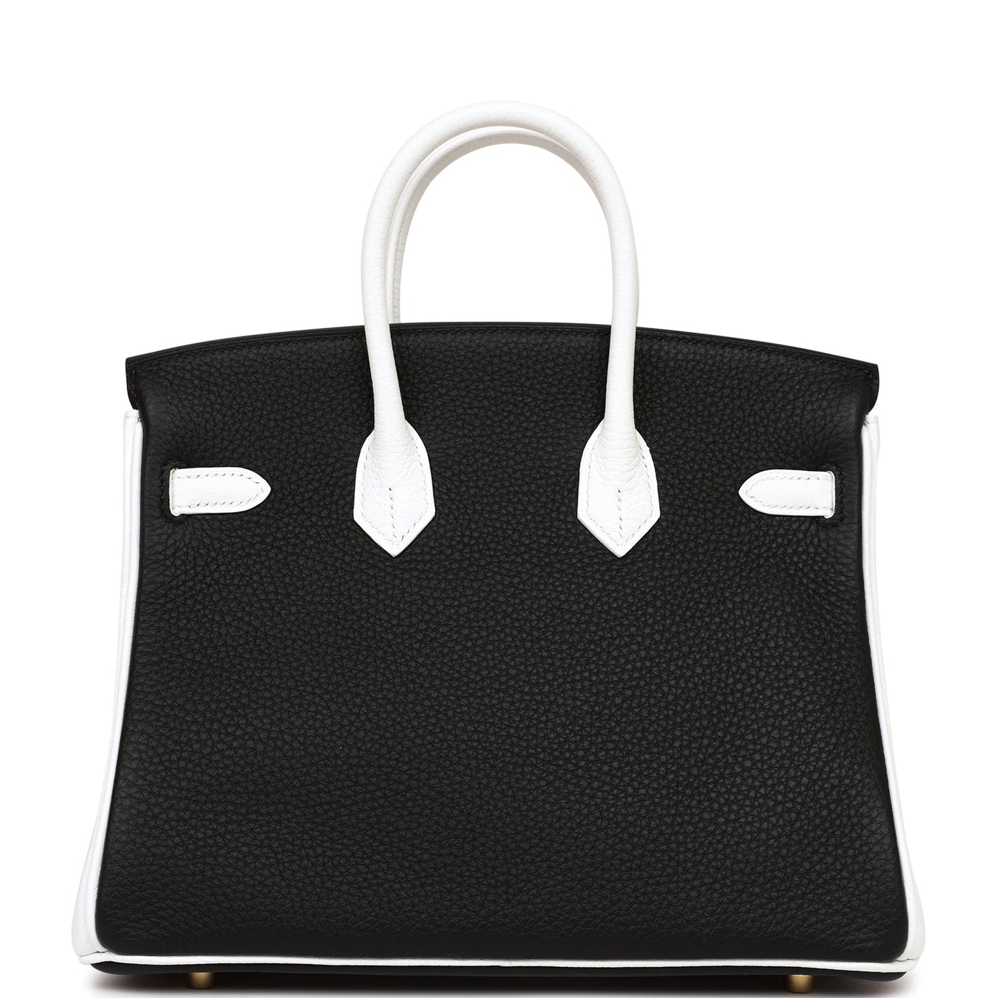 Hermes Special Order (HSS) Birkin 25 Black and White Clemence Gold Hardware