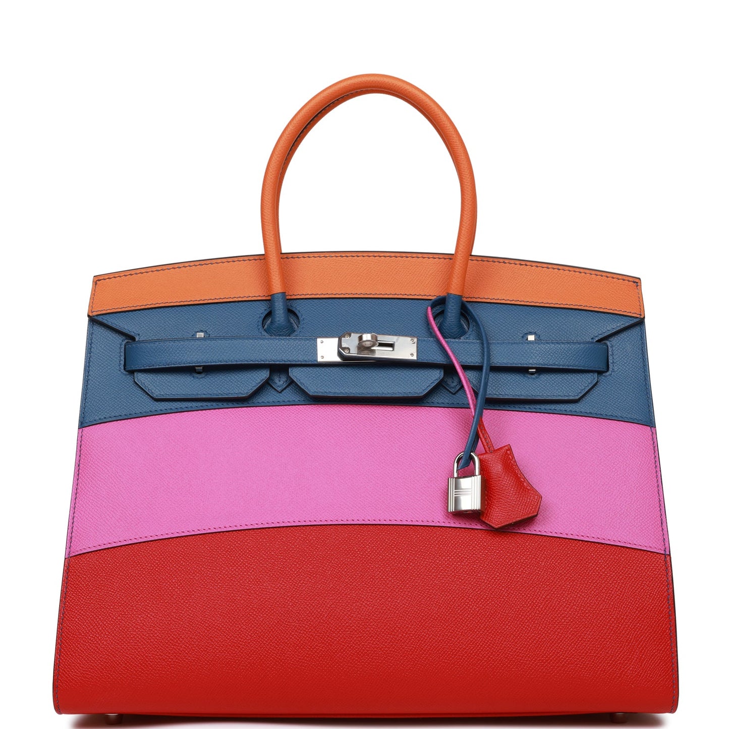 Hermes "Sunset" Birkin Sellier 35 Rainbow Epsom Palladium Hardware Payment 1 HR