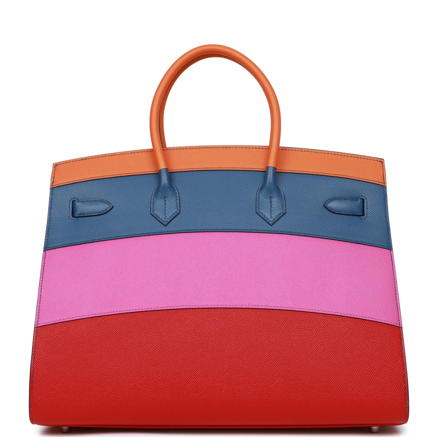 Hermes "Sunset" Birkin Sellier 35 Rainbow Epsom Palladium Hardware