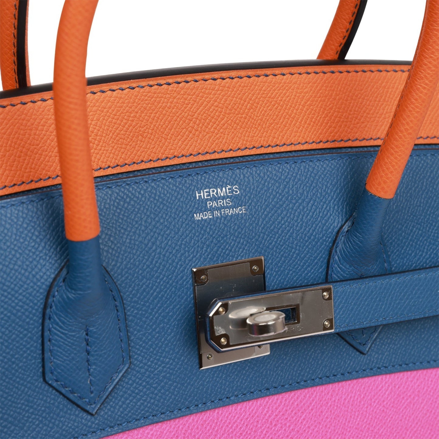 Hermes "Sunset" Birkin Sellier 35 Rainbow Epsom Palladium Hardware Payment 1 HR