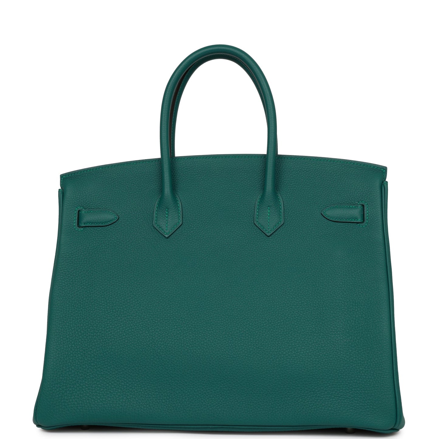 Pre-owned Hermes Birkin 35 Malachite Togo Palladium Hardware