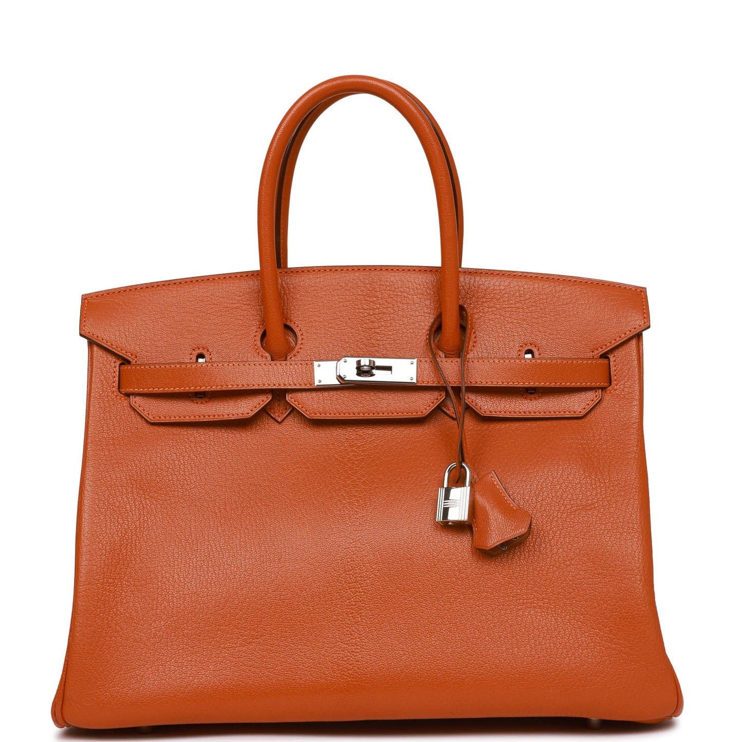 Pre-owned Hermes Birkin 35 Potiron Chevre Palladium Hardware