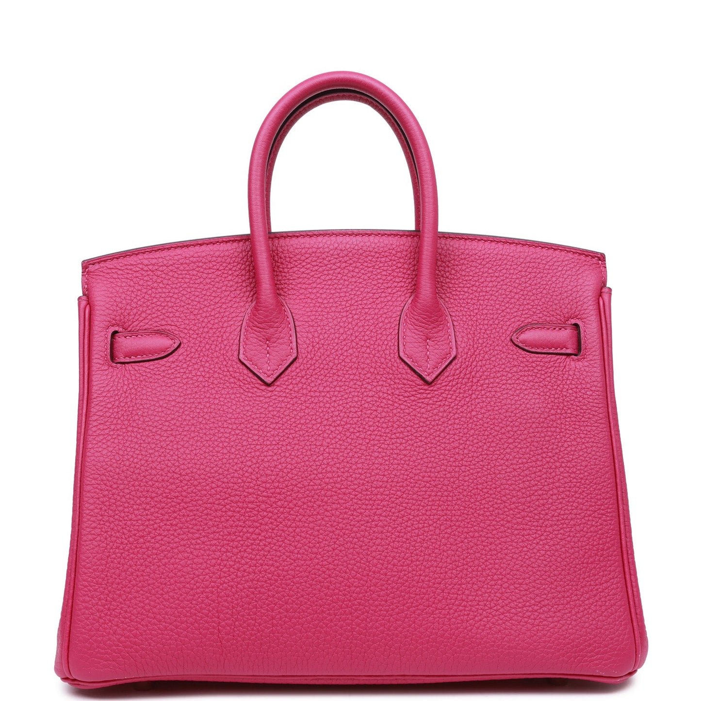 Pre-owned Hermes Birkin 25 Rose Pourpre Togo Palladium Hardware