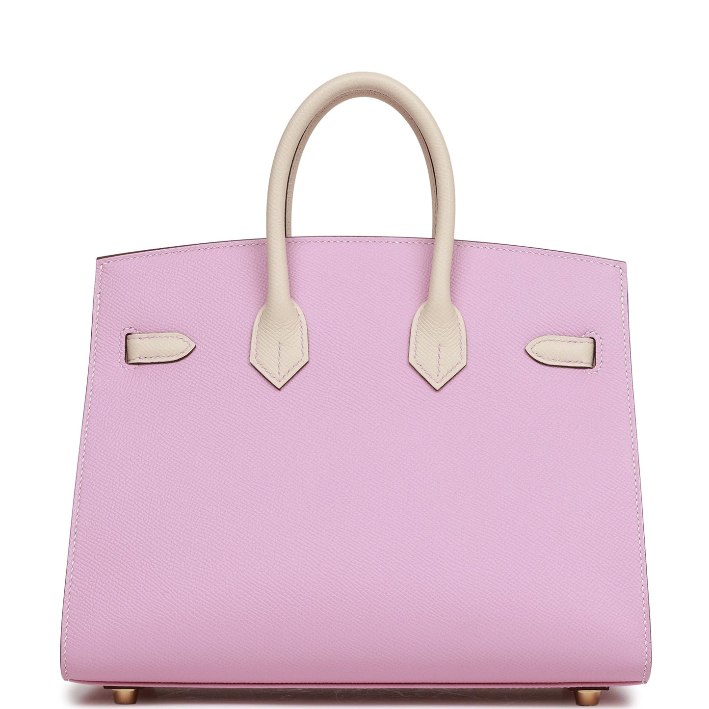 Hermes Special Order (HSS) Birkin Sellier 25 Mauve Sylvestre and Craie Epsom Rose Gold Hardware