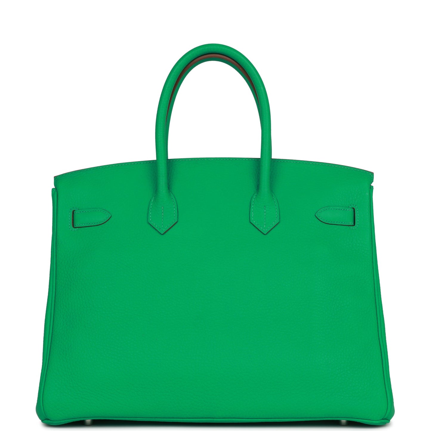 Pre-owned Hermes Birkin 35 Menthe Clemence Palladium Hardware