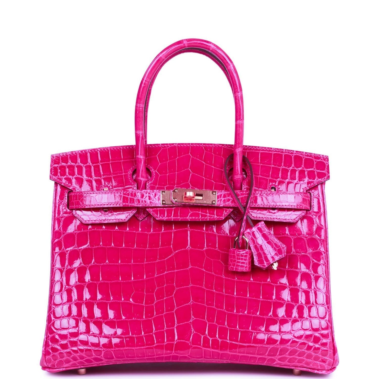 Hermes Special Order (HSS) Birkin 30 Rose Scheherazade Shiny Niloticus Crocodile Gold Hardware