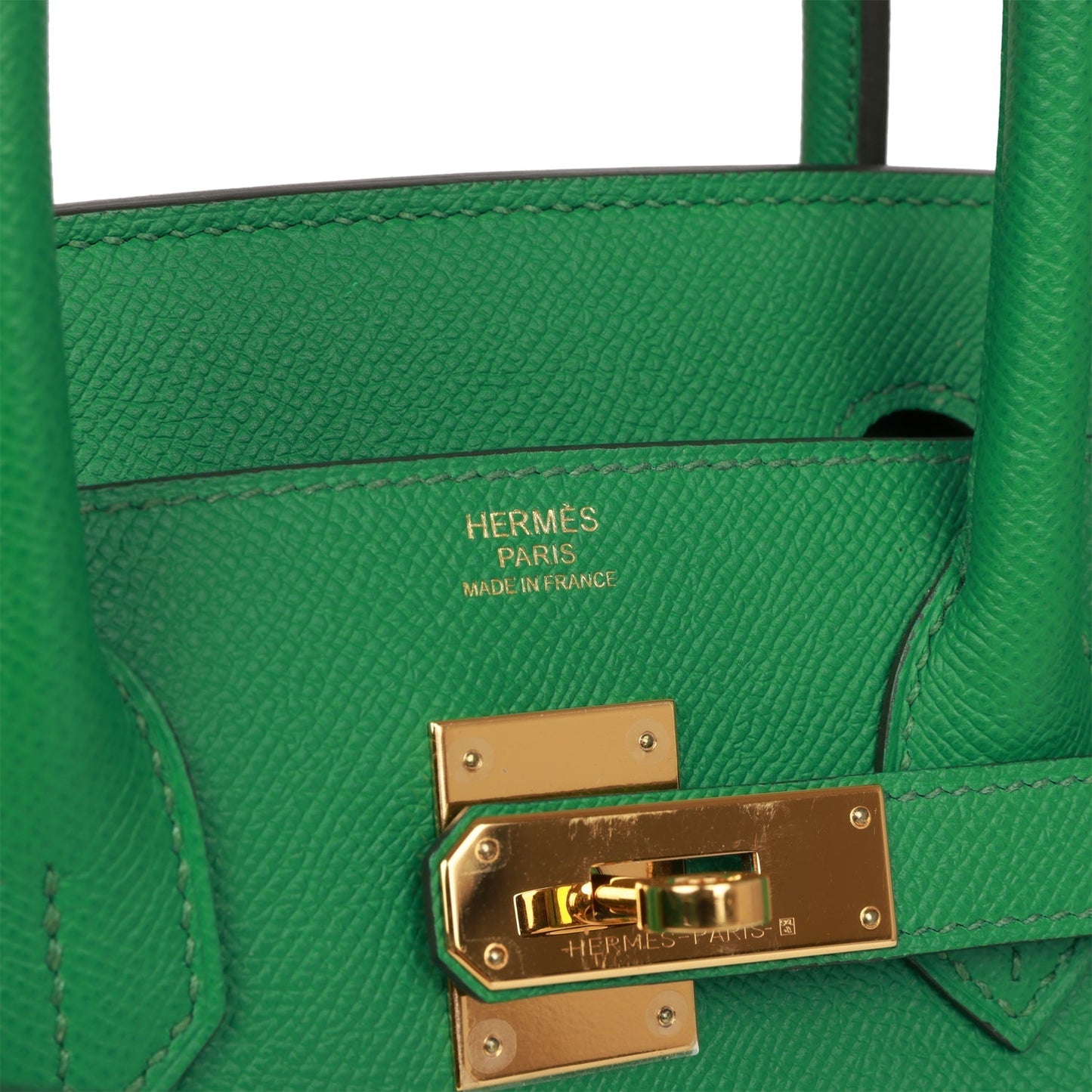 Pre-owned Hermes Birkin 30 Cactus Epsom Gold Hardware