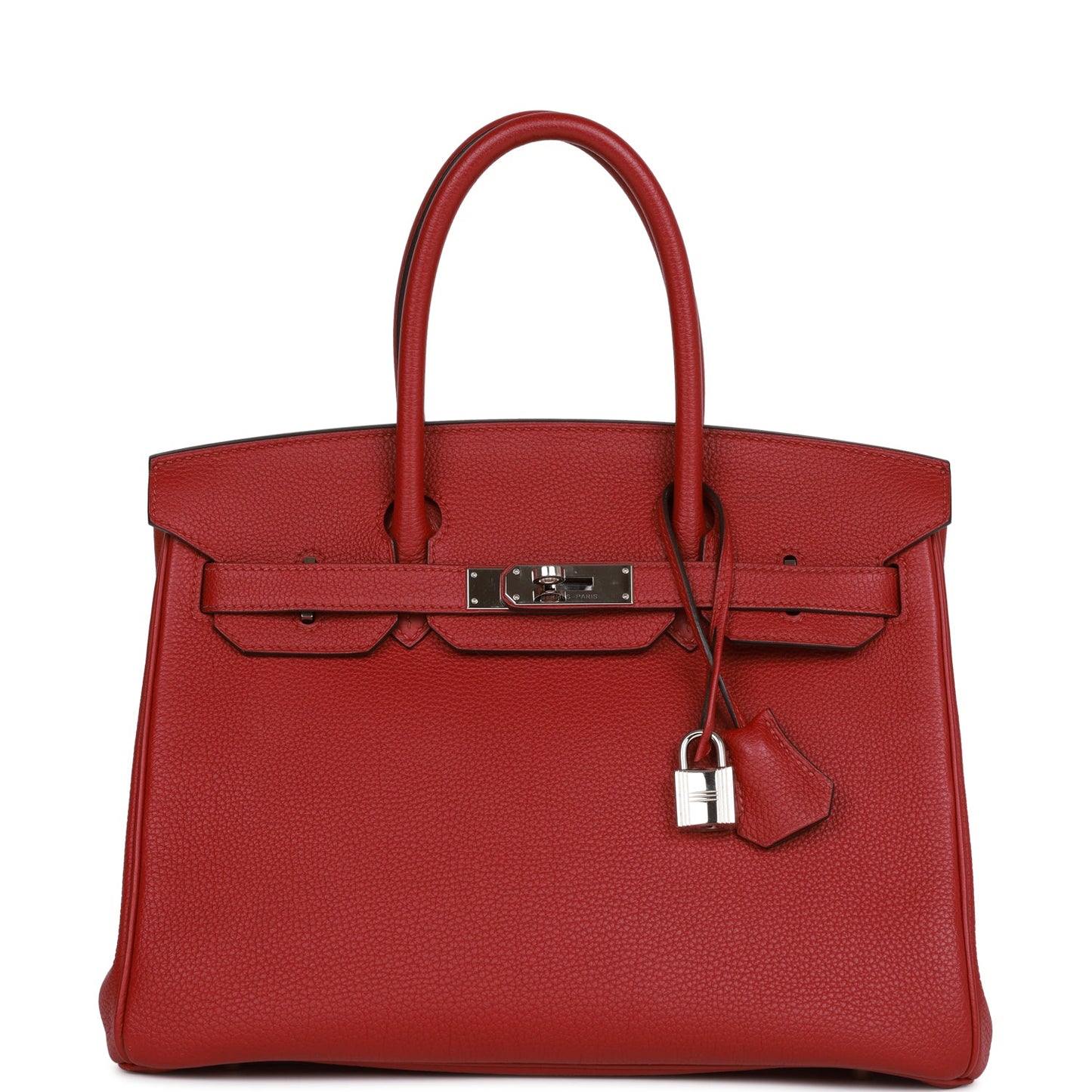 Pre-owned Hermes Birkin 30 Rouge Imperial Togo Palladium Hardware