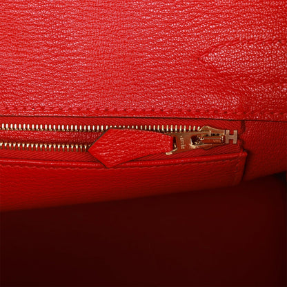 Hermes Special Order (HSS) Birkin 30 Rouge Casaque Togo Gold Hardware