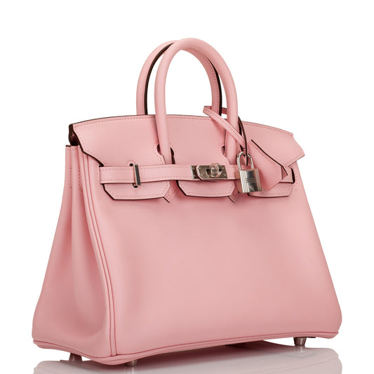 Hermes Birkin 25 Rose Sakura Jonathan Palladium Hardware