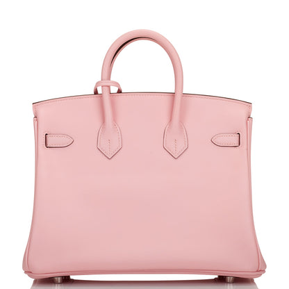 Hermes Birkin 25 Rose Sakura Jonathan Palladium Hardware