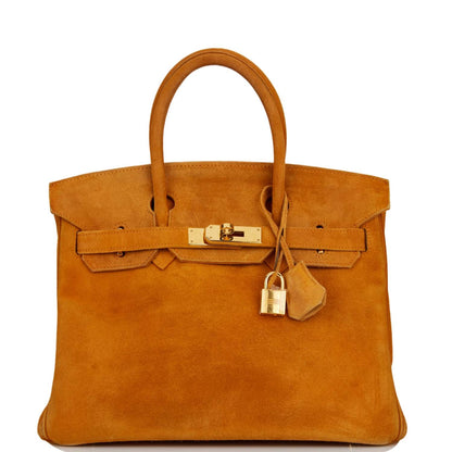 Vintage Hermes Birkin 30 Potiron Doblis Gold Hardware